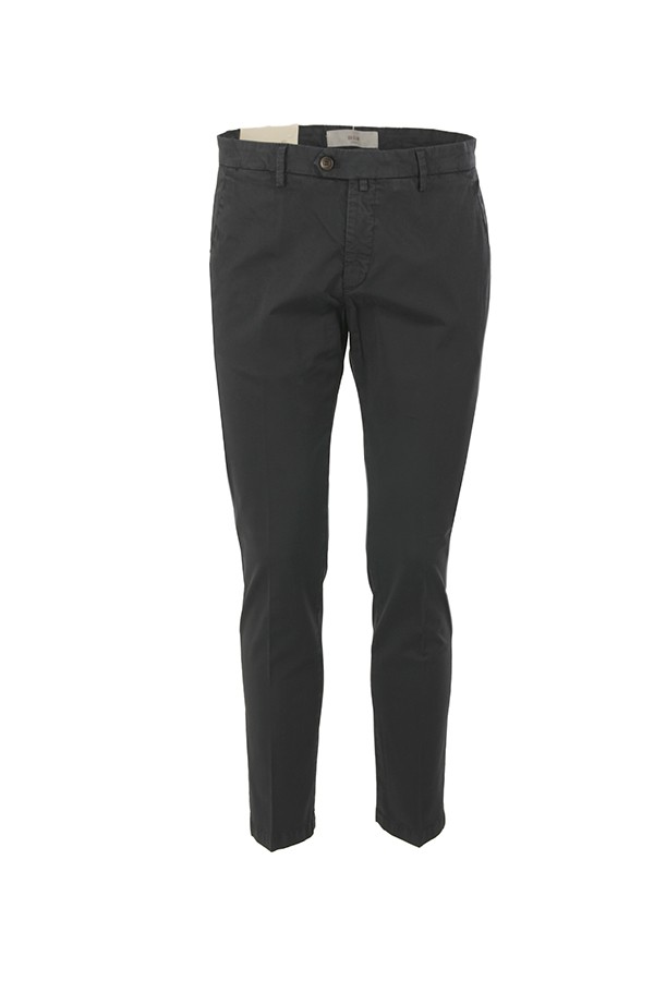 Pantalone Briglia in Gabardina Blu Navy